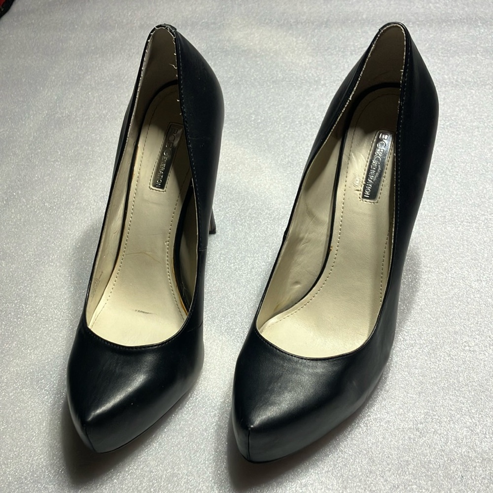BCBG Generation leather hidden platform heels